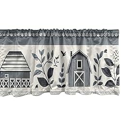 Ambesonne Farmhouse Window Valance Pack of