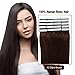 TheFashionWay Brazilian Human Hair Extensions Tape in Silky Straight Weft Remy Virgin Hair