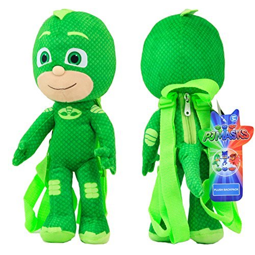 Disney 14" PJ Masks Stuffed Animals Backpack Plush Doll 1Pc Green Color NEW