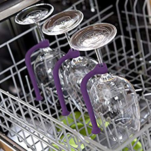 Wine Racks - Nhbr 4pcs Flexible Dishwasher Silicone Glass Bracket Creative Wine Hanging Bar - Of Box Barrel Free Shelf Island Bakers Countertop Hang Mount