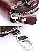Aladin Large Leather Key Case Wallet with 12 Hooks & 1 Keychain / Ring for Women and Men Wine Red