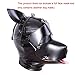 Leather Bondage Fetish Dog Mask, Black Full Face Breathable Restraint Head Hood, Sex Toys, for Unisex Adults Couples, BDSM/LGBT Cosplay Halloween Masquerade Maskthumb 2