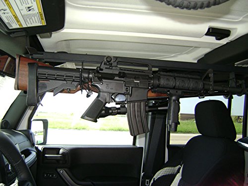 2007-2016 Jeep Wrangler JK JKU Overhead Gun Rack 2 Gun Holder