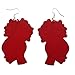 Afro Puff ★ Natural Hair Earrings ★ African American Woman Earring ★ African Jewelry ★ Wood Earrings (Yellow)