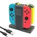 FastSnail Charging Dock for Nintendo Switch Joy-Con with LED Indication, Charger Stand Station for Switch Joy Cons with Type C Cable