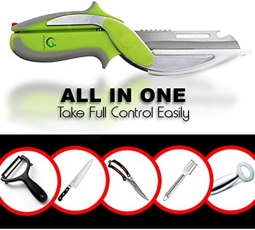 kitchen Scissor 6 in 1 Clever Food Cutter - Multipurpose Kitchen tool - 6 in 1 Universal Scissors Food Scissors - Bottle Opener - Peeler - Vegetable Slicer Chopper - Fish Scaler - Kitchen Knife