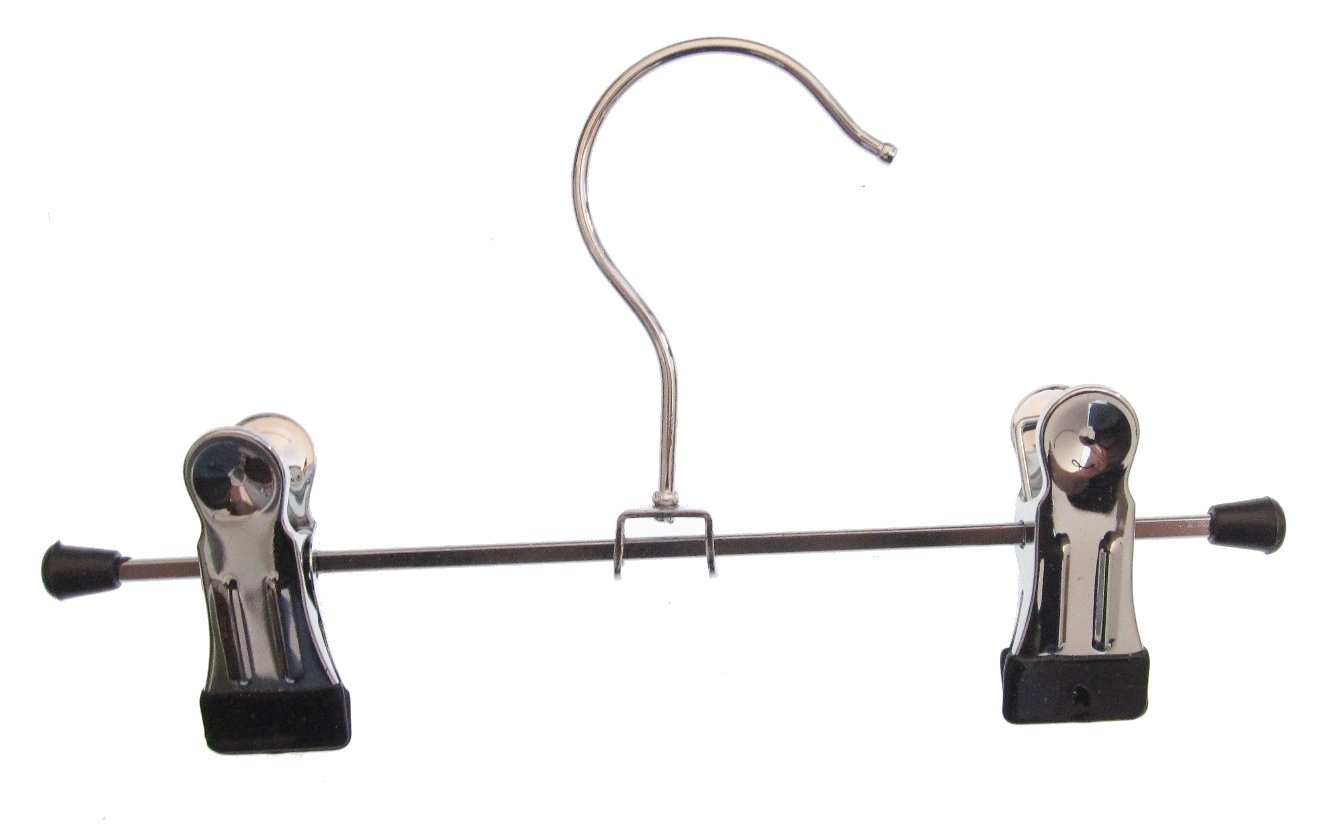 Hagspiel Metal Clip Clothes Hangers for Trousers 20 cm Pack of 10 pieces