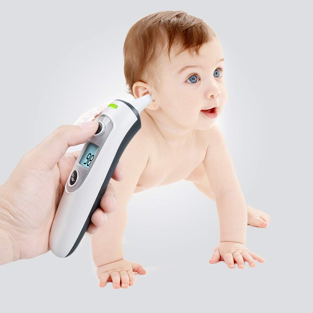 Thermometer for Fever Ear and Forehead, Thermometer for Baby, Kid and Adult，Multifunction Digital Medical Infrared Thermometer