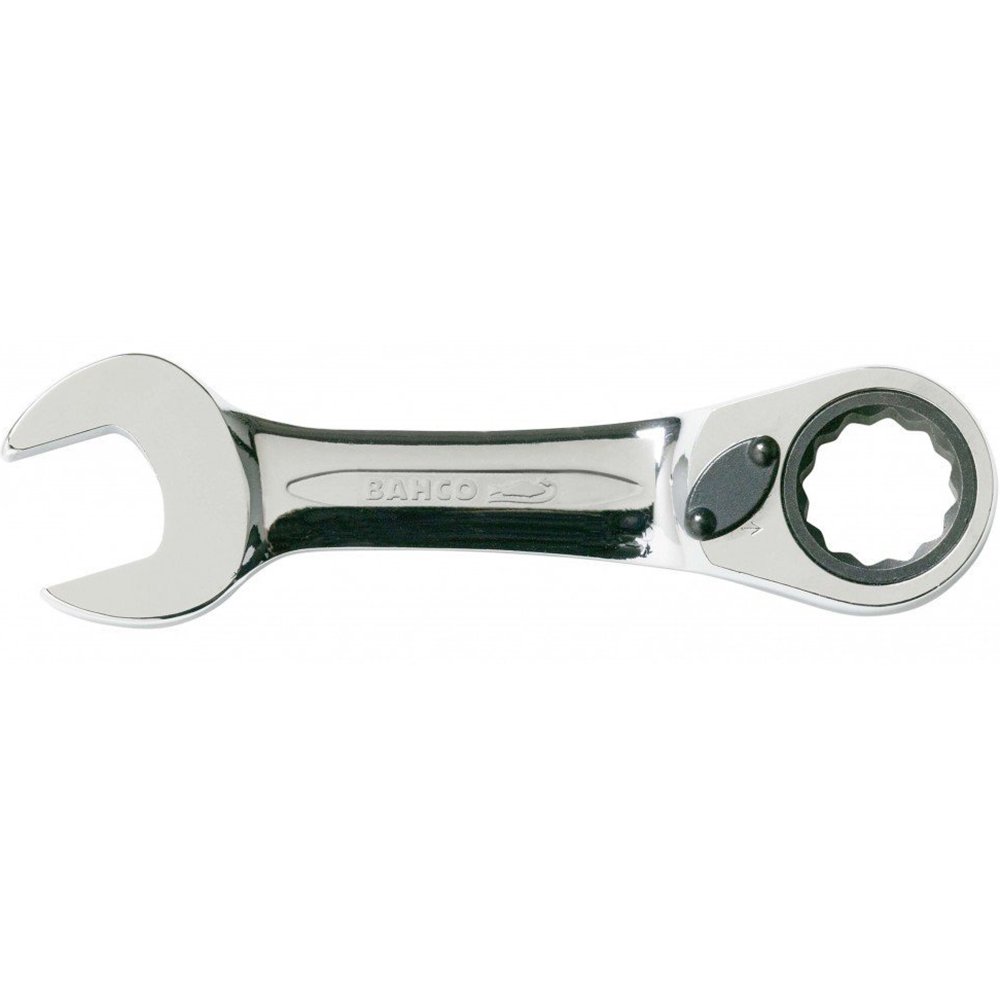 Bahco 10RM-8 Short Ratcheting Combination Wrench, Grey/Silver, 18 mm