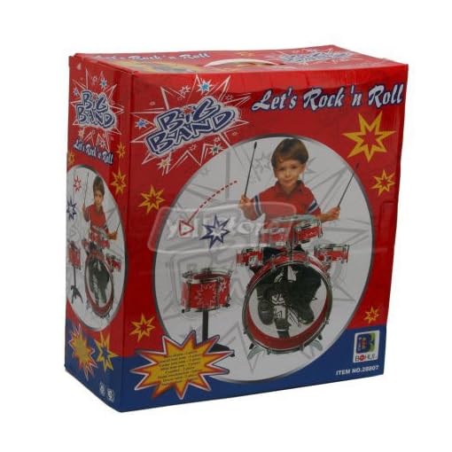 11pc Kids Boy Girl Drum Set Musical Instrument Toy Playset RED - Image 4