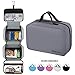 Hanging Travel Toiletry Bag for Men and Women | Makeup Bag | Cosmetic Bag | Bathroom and Shower Organizer Kit | Leak Proof | Large (34”x11”)