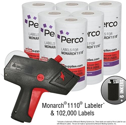 Monarch 1110 Price Gun with Labels Value Pack: Includes Monarch 1110 Pricing Gun, 102,000 White Pricemarking Labels
