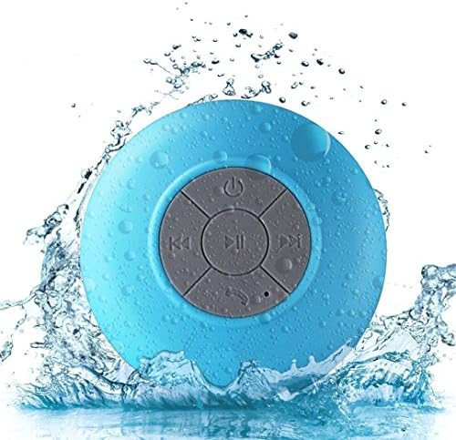 LEKOO Portable Shower Speaker Wireless Water Resistant Bluetooth 3.0 Hands-free Speakerphone (Blue)
