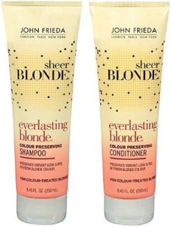 John Frieda Sheer Blonde Everlasting Blonde Colour Preserving Shampoo, 8.45 oz. &amp; John Frieda Sheer Blonde Everlasting Blonde Colour Preserving Conditioner, 8.45 oz. For Colour-Treated Blondes