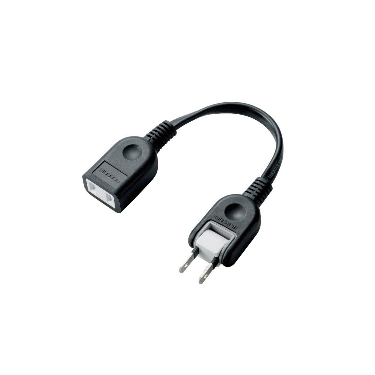 エレコム 電源タップ 0.1m ACアダプタ用電源延長コード 1個口 スイングプラグ ブラック T-ADR1BK商品画像