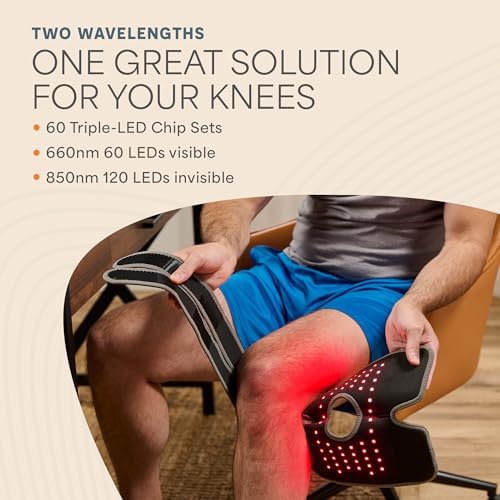 LifePro Red Light Therapy Knee Brace - Portable Infrared Device for Daily Wellness, & Relaxation - Ideal Knee Massager for Athletes and Active Lifestyles