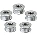 Wangdd22 5PCS GT2 Timing Belt Idler Pulley ( 20 teeth ) 20T Aluminum Bore 5mm With Bearing For 3D Printer Accessories Belt Width 6mm primary