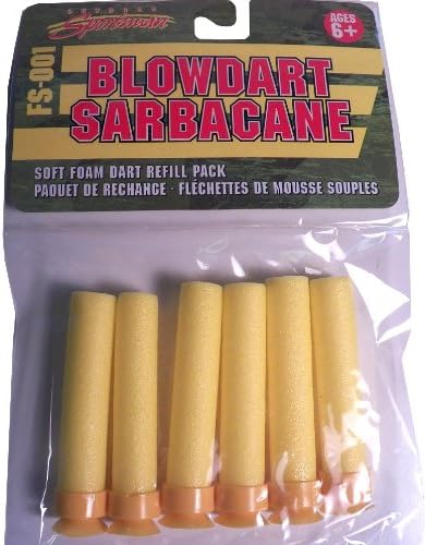 Three Pack (5 Darts Each) of M12 O/S Dart Replenishments: Outdoor Sportsman Blowdar Soft Foam Dart Refill Packs (FS-001)