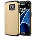 S7 case, Galaxy S7 Case, kaesar [Slim Fit] [Shock Absorption] 2-Piece Hybrid Dual Layer Shockproof Hard Cover Silicone Skin Case for Samsung Galaxy S7 - GOLD