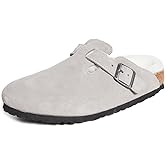 Birkenstock Women's Boston Shearling Clogs, Stone Coin, 5 Medium US