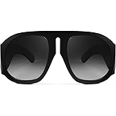 FEISEDY Retro Trendy Avaitor Sunglasses for Women Men Oversized Vintage 70s 80s Sunglasses Flat Top Shield Shades B2745