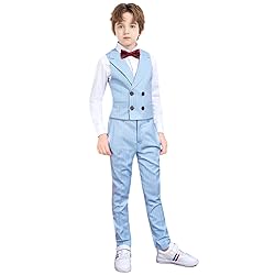 Marvelous World Boys' 5-Piece Formal Vest Suit