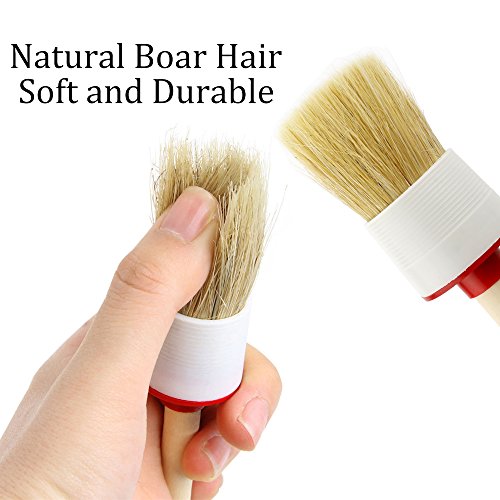 image for ONEONEY Natural Boar Hair Detail Brush (Set of 6), Auto Detailing Brus