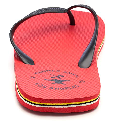 Hammer Anvil Men's Flip-Flops Summer Sandals Red US 13