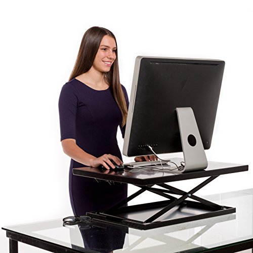 Vertical Vitality Air Glider Standing Desk - Best Sit to Stand Up
Desktop Converter for Your Laptop or Computer Monitor – No Assembly
Height Adjustable Desk Converts Instantly