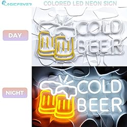 LOGICFEVER Cold Beer Sign Beer Neon Signs for Wall