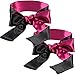 Hestya 2 Pack Sleeping Mask Satin Eye Mask (Black Red) Blindfold, 150 cm
