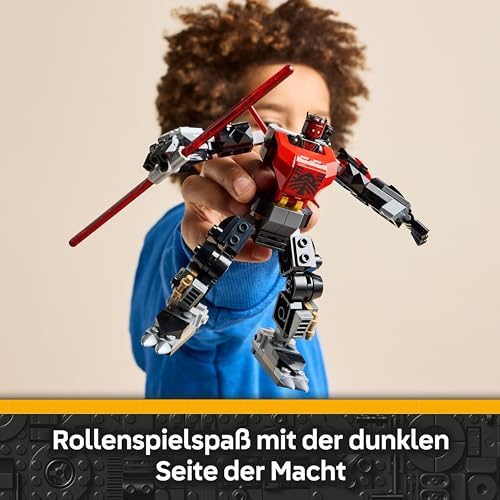 Star Wars 75411 Darth Maul Mech Bauspielzeug - Spiel- und Ausstellungsfigur mit doppelklingigem roten Lichtschwert und Mini-Figur - Geschenk für Jungen ab 6 Jahren und Fans von The Clone Wars — Foto 5 von 7