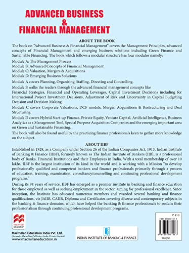 Old Edition-2023 Macmillan Advanced Business & Financial Management – for CAIIB Exam – by IIBF 1