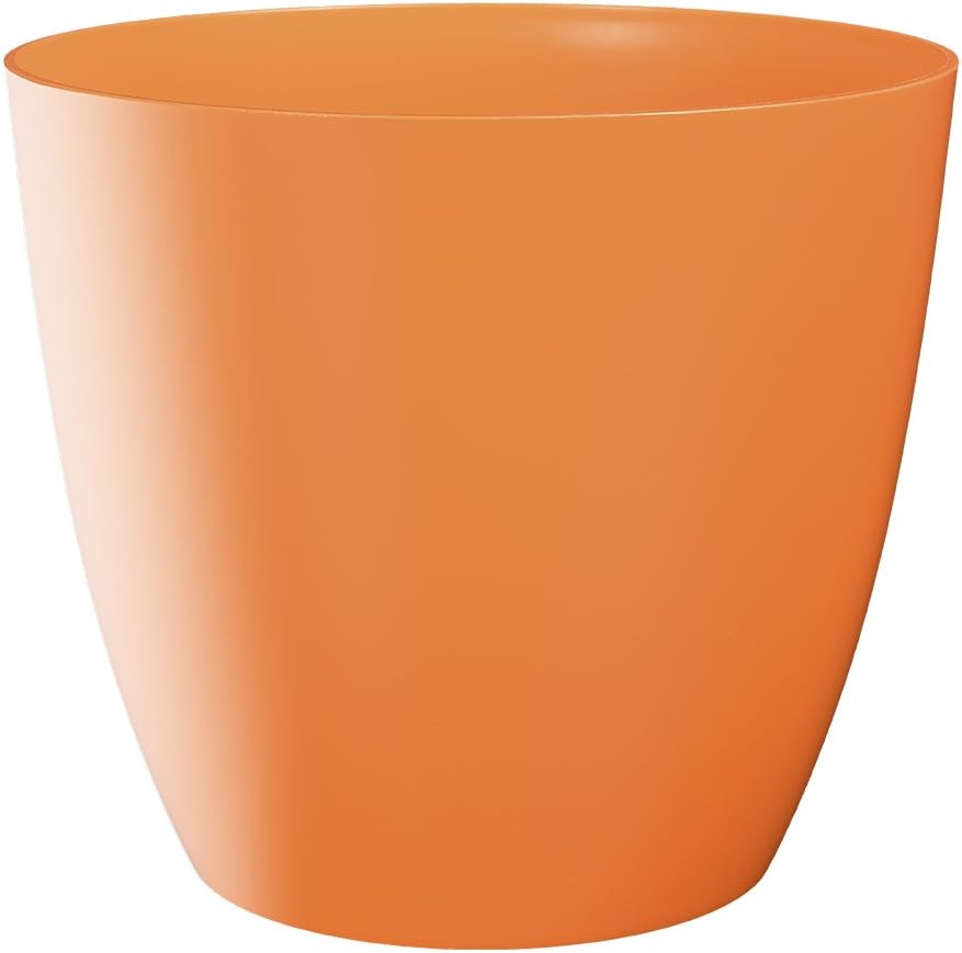 Plastkon Decorative Pot Decorative Flower Pot Ella Shine Diameter 13 cm – Orange