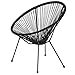 Flash Furniture Valencia Oval Comfort Series Take Ten Black Papasan Lounge Chair