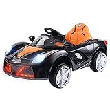 Costzon Kids Ride On Car, 12V Battery Powered Vehicle, Parental RC Remote Control & Manual Modes w/LED Lights, Horn, Music, MP3, Open Doors, High/Low Speed, Black