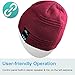 Rotibox Unisex Adult Bluetooth Beanie Hat Trendy Soft Warm Audio Cap Musicphone with Wireless Headphone Headset Speaker Mic Hands-free for Winter Outdoor Sport Skiing Snowboard,Christmas Gift - Red