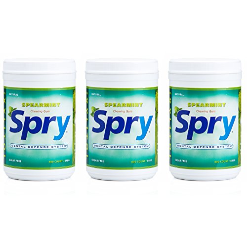 Spry 600ct Spearmint Xylitol Gum 3-PACK SAVINGS!!!