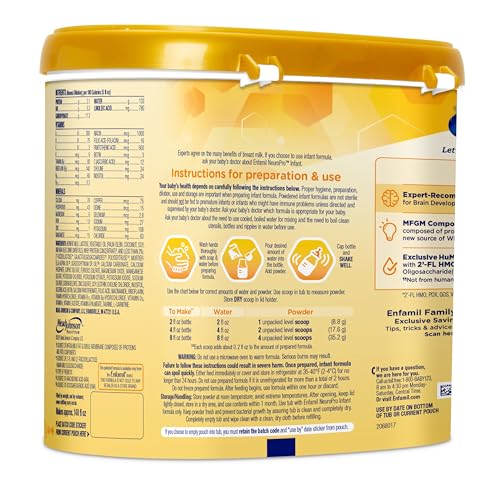 ENFAMIL NEUROPRO BABY FORMULA, BRAIN BUILDING DUO DHA & MFGM, EXCLUSIVE IMMUNE SUPPORTING HUMO6 BLEND, POWDER INFANT FORMULA, BABY MILK, 20.7 OZ