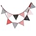 Multi Colored Fabric Bunting For Party Birthday Wedding Anniversary Celebration Baby Shower(Red & Black)