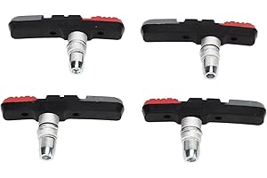 2 Pairs Bike V Brake Pads, Colorful V - Brake Blocks for Mountain and Road Bikes, Micro - Bending Design with Sand Guide Groo