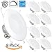 Sunco Lighting 8 PACK - 13W 5/6inch Dimmable LED Retrofit Recessed Lighting Fixture (=75W) 4000K Cool White Energy Star, UL, LED Ceiling Light - 965 Lumens Recessed LED Downlight