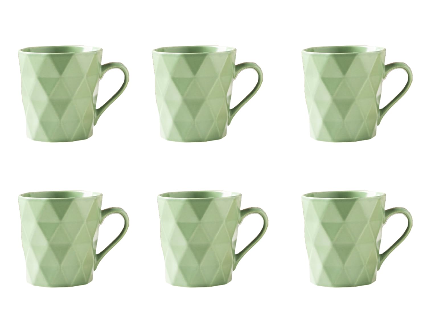 MIWARE 11 Ounce Porcelain Mugs, Set of 6, Tea and