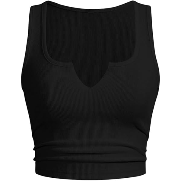 Verdusa Women's Half Zip Mock Neck Crop Tank Tops Ribbed