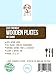 Woodu Wooden Disposable Craft Plates-100 Natural, Bamboo, Square Plates, Heavy Duty, Compostable &Biodegradable, Eco Friendly Party Plates (5.5