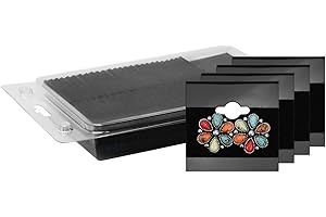 MOOCA 100 Pieces of 1.5 x 1.5-inch Plain Black Velvet Hanging Earring Cards Serve as Earring Holders and Display Cards for Ear Studs and More. Made of Plastic, Designed to Showcase Earring Display.
