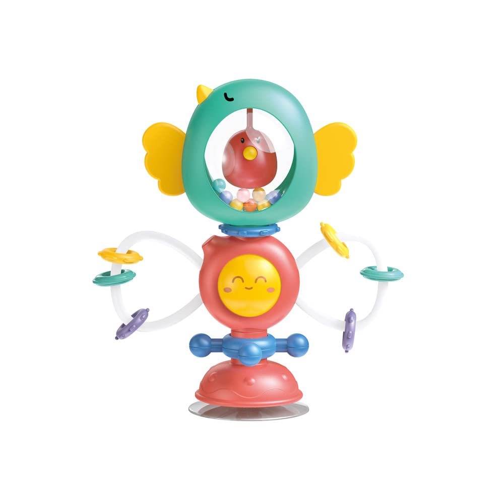 Cemirk Baby Rattle Toy with Suction Cup - Interactive High Chair Activity Toy for 3 Months and Up