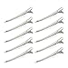24 Packs 3.5 Inches Hair Clips for Women Professional Non-Slip Hairdressing Curl Setting Natural Hair Sectioning Clips Metal Alligator Clips for Hair Extensions Silver Color (Silver)