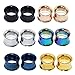 Longbeauty Colorful Stainless Steel Screwed Double Flared Ear Tunnels Expander Plugs Stretcher 12pcs Set Gauges 3mm-25mm
