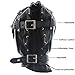 Leather Bondage Gimp Mask Hood, Black Full Face Blindfold Breathable Restraint Head Hood, Sex Toys, for Unisex Adults Couples, BDSM/LGBT Cosplay Restraint Training Toy Mask
